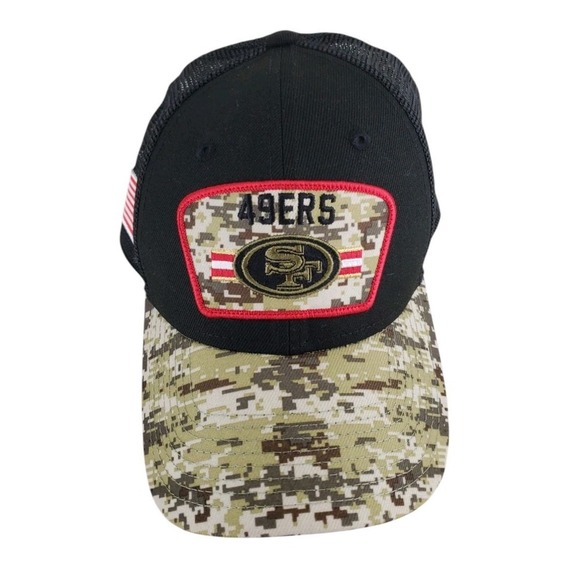 New Era San Francisco 49ers Salute to Service Camo Snapback Hat Cap Onesize - Picture 1 of 8